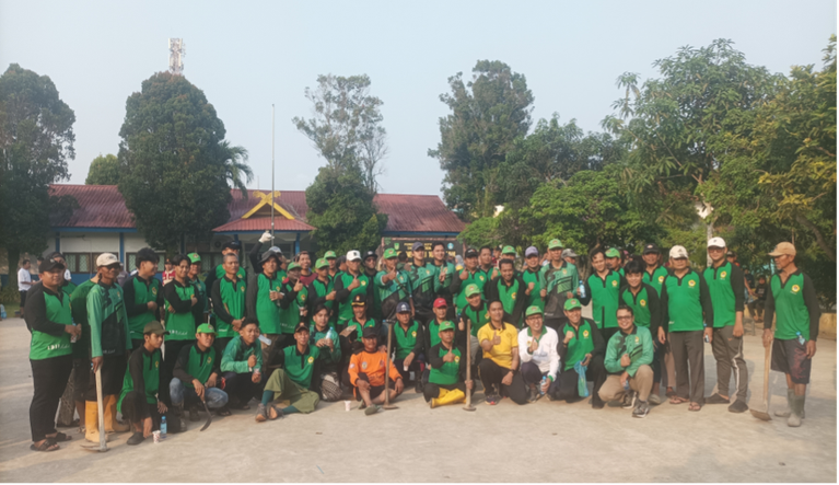 LDII Sei Beduk Kerahkan 75 Warga Sukseskan Gerakan Indonesia ASRI, Bersinergi dengan DPRD dan Polri Bersihkan Lingkungan Mangsang